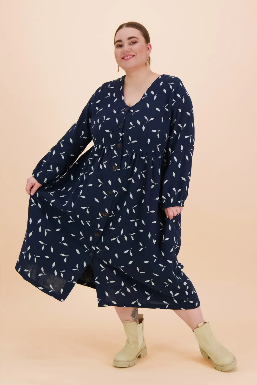 Button Dress, Indigo Wind - Image 7