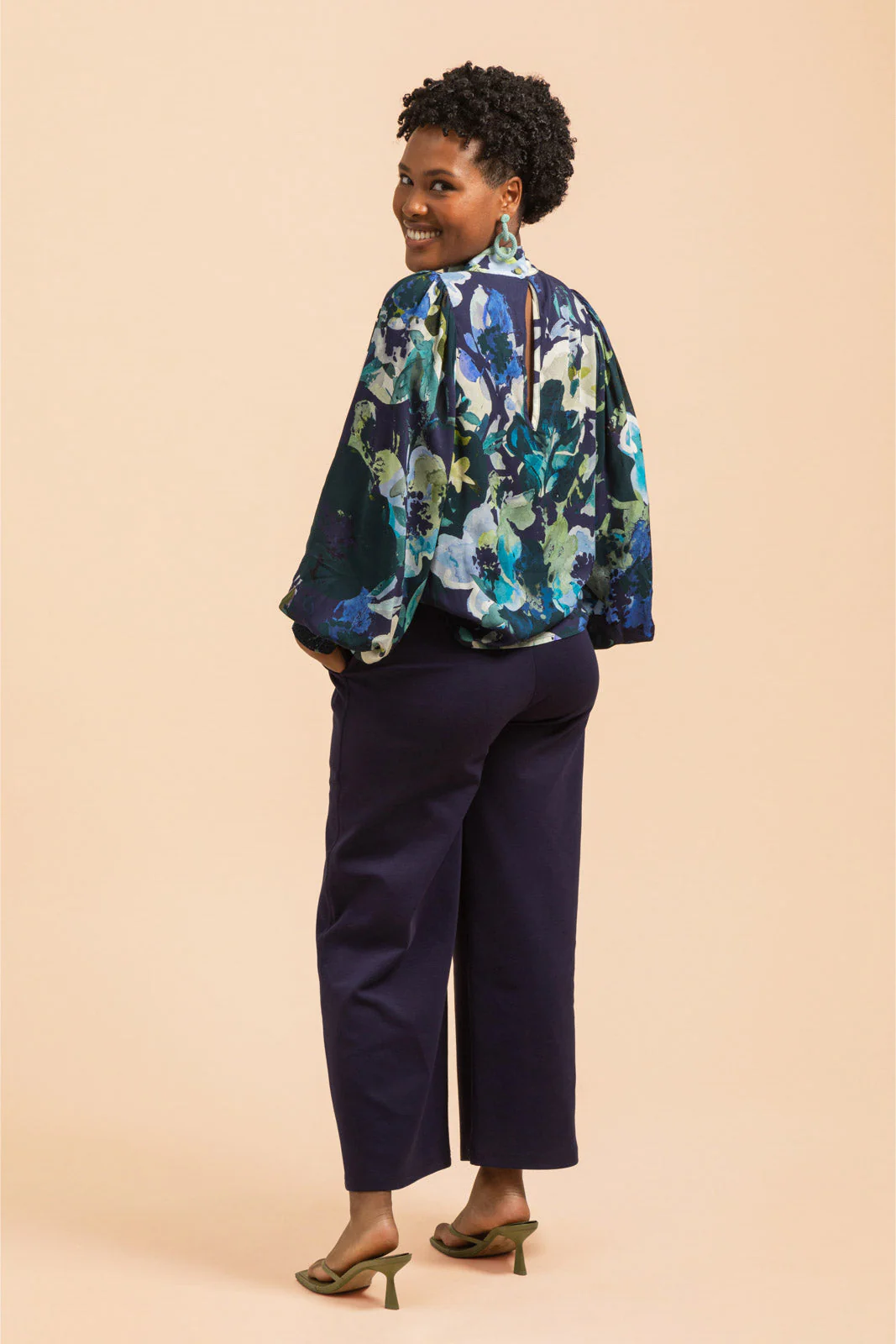 Puff Blouse, Blue Anemone - Image 8