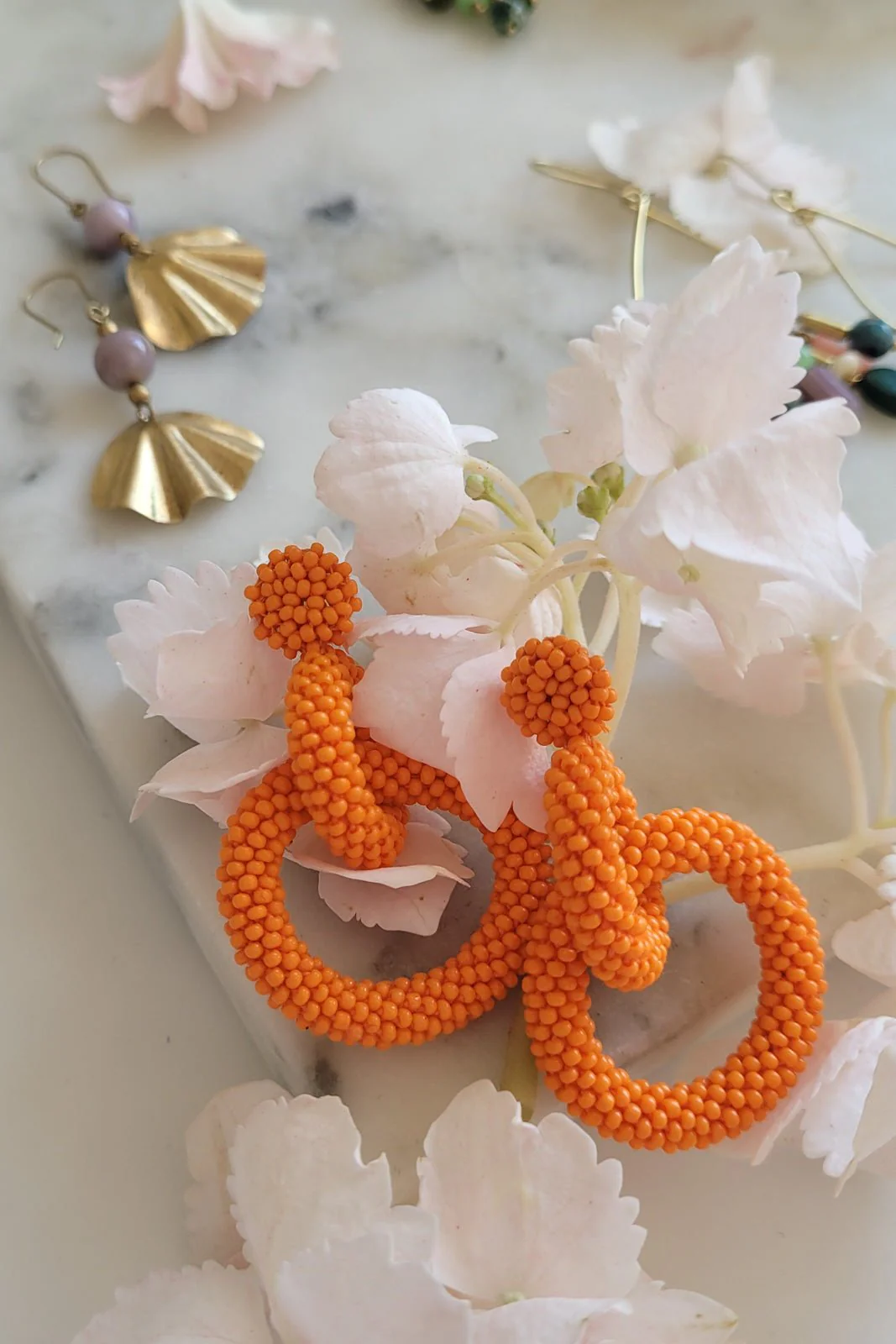 Gia Earrings, Orange - Image 3