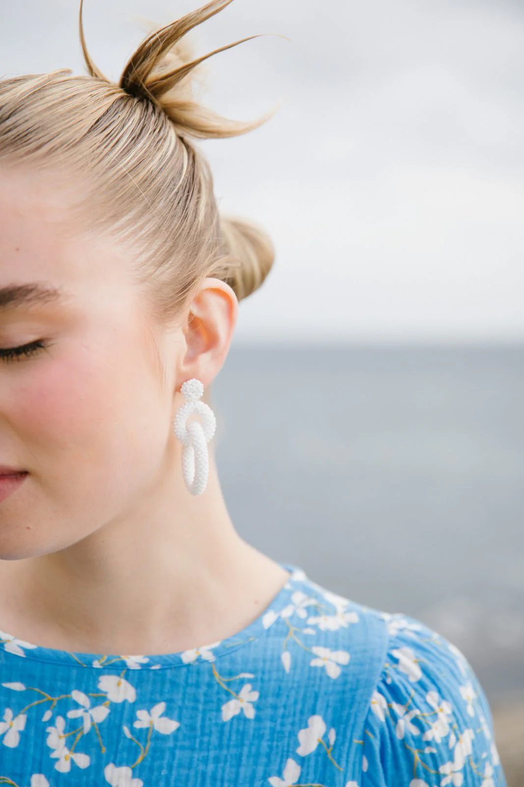 Gia Earrings, White - Image 10