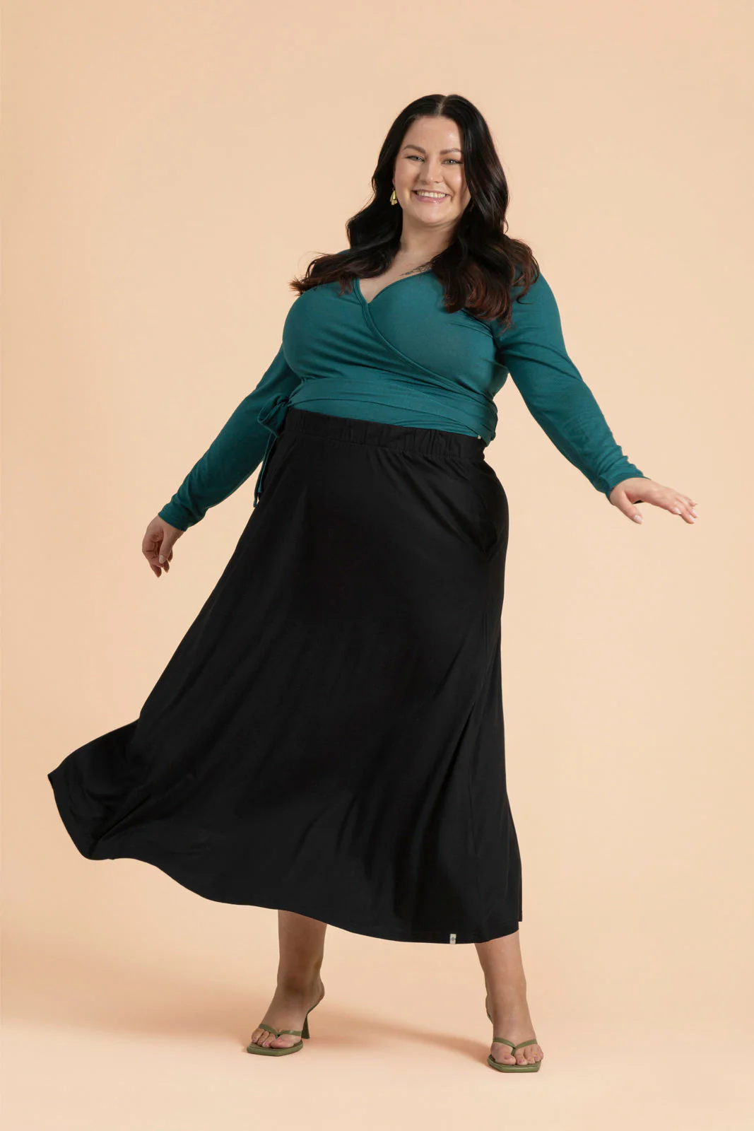 Wrap Top, Petrol - Image 6