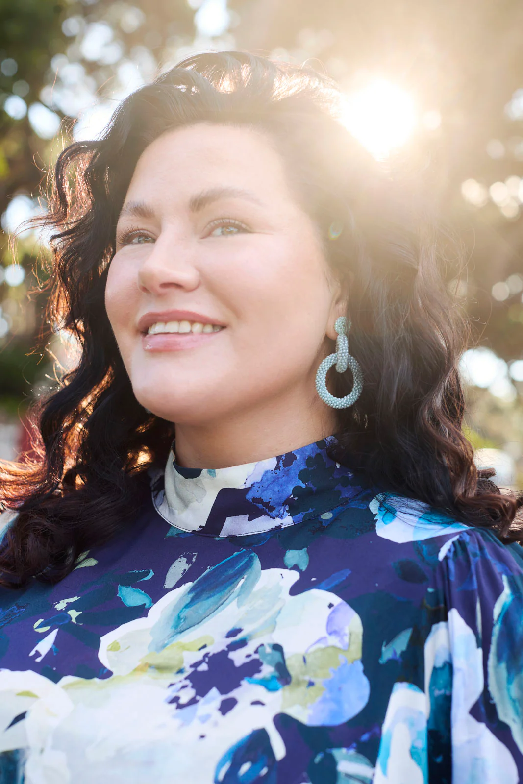 Puff Blouse, Blue Anemone - Image 10