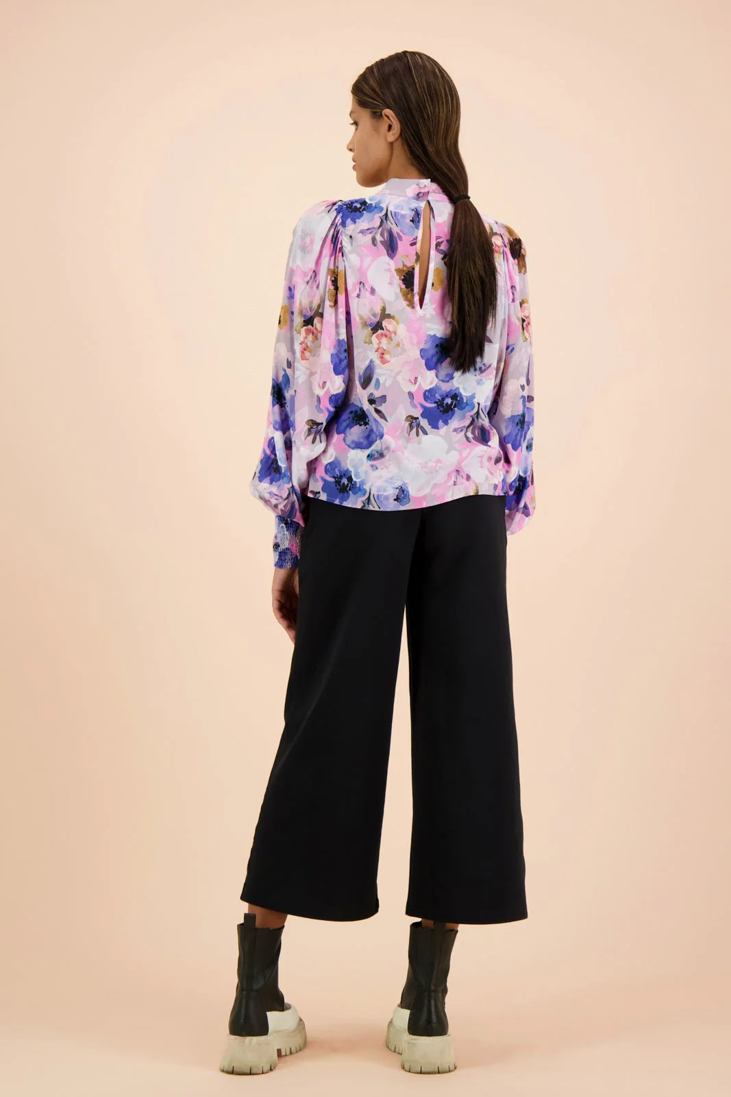 Puff Blouse, Lilac Anemone - Image 7
