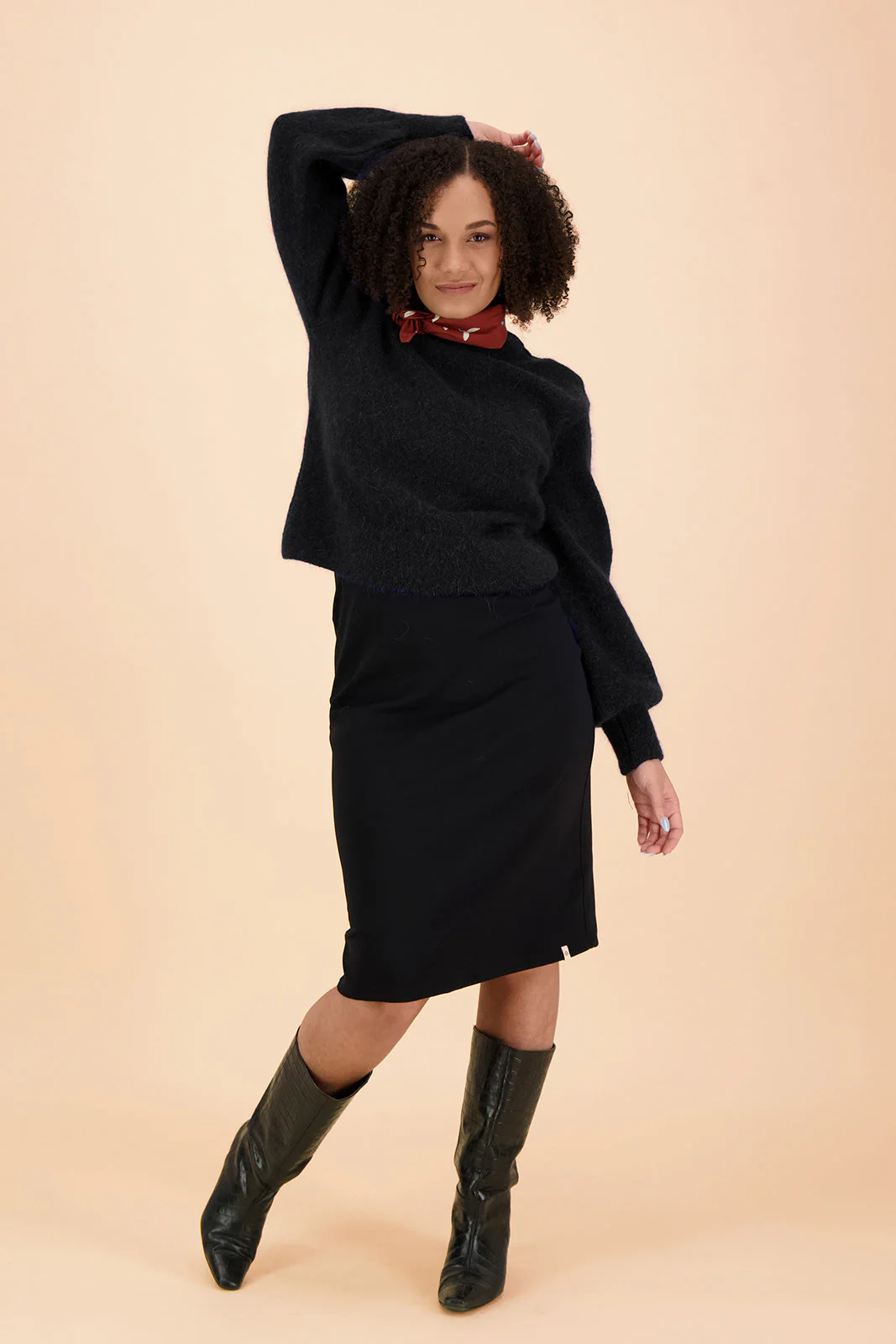 Comfy Pencil Skirt, Black - Image 6