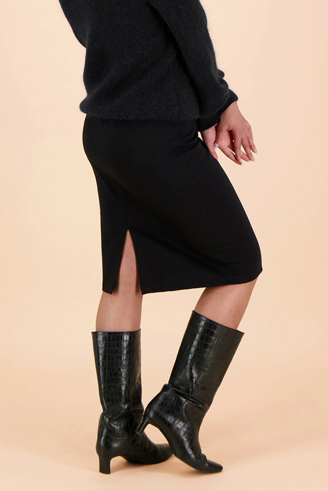 Comfy Pencil Skirt, Black - Image 3