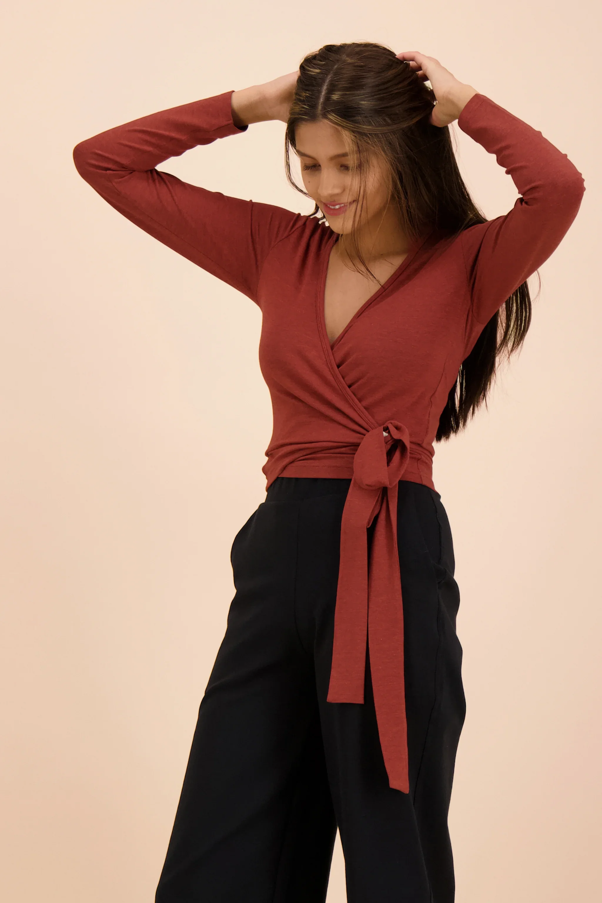 Wrap Top, Rosewood - Image 4