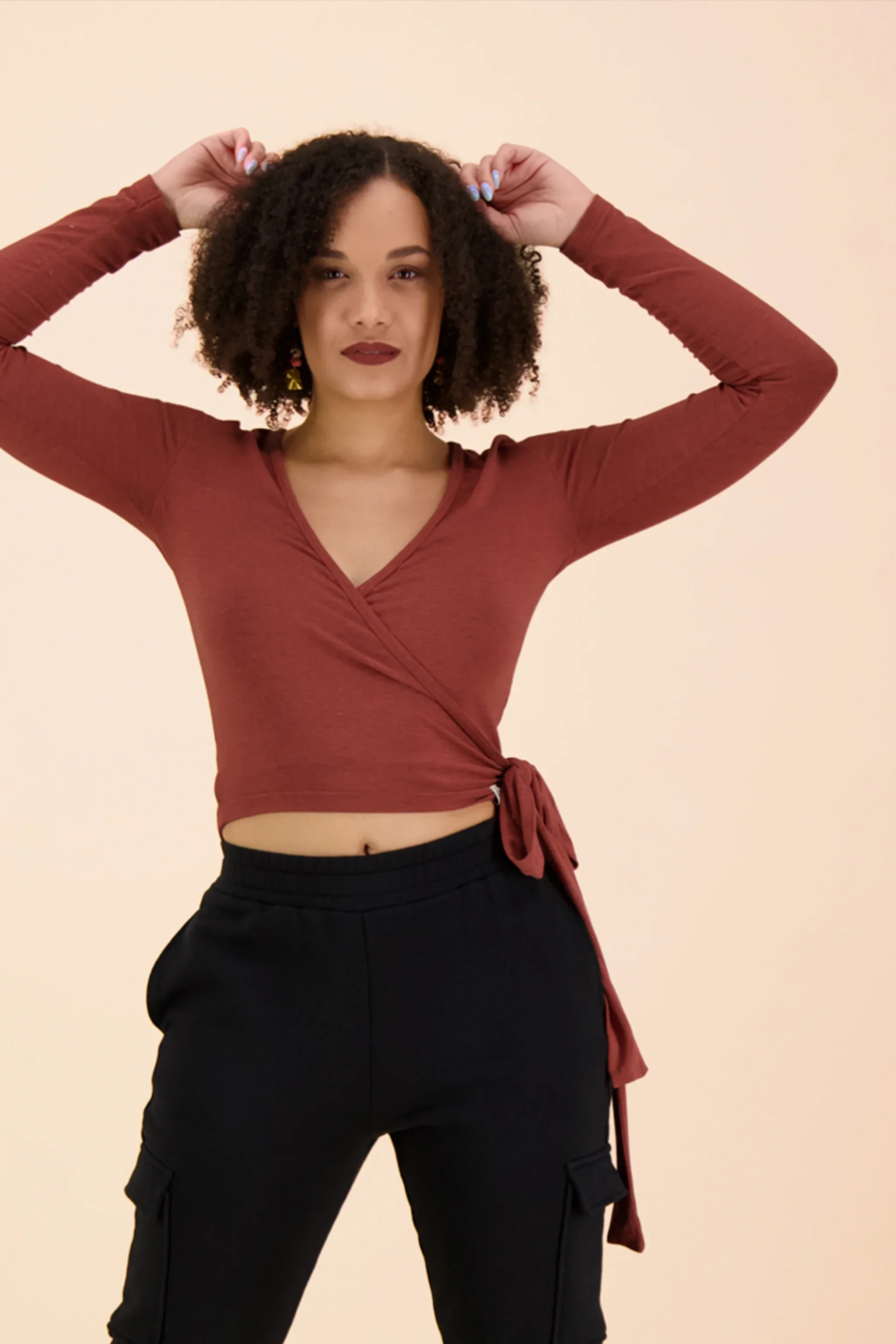 Wrap Top, Rosewood - Image 5