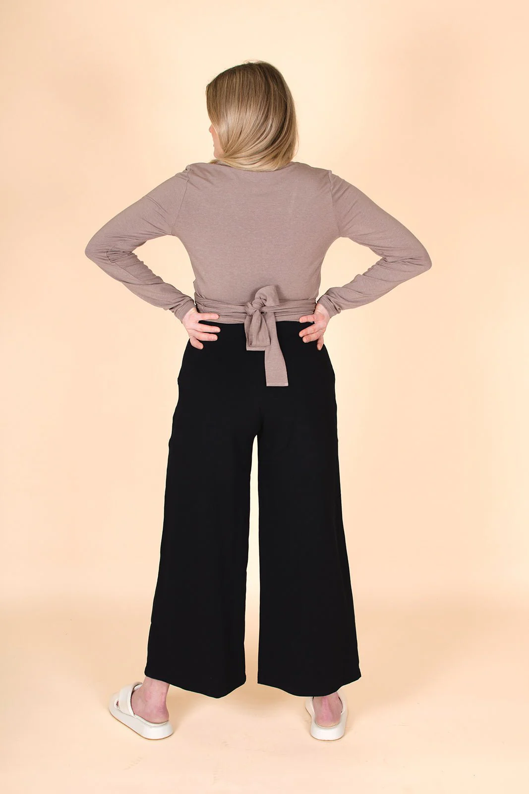 Wrap Top, Taupe - Image 11