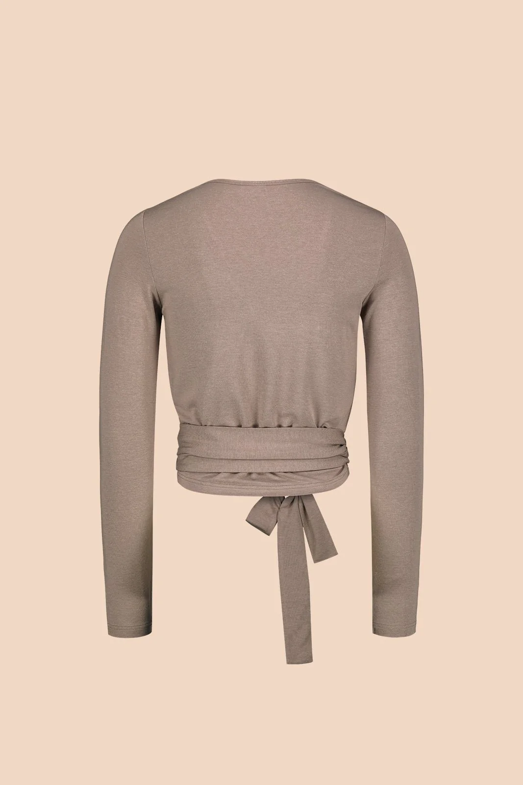 Wrap Top, Taupe - Image 13