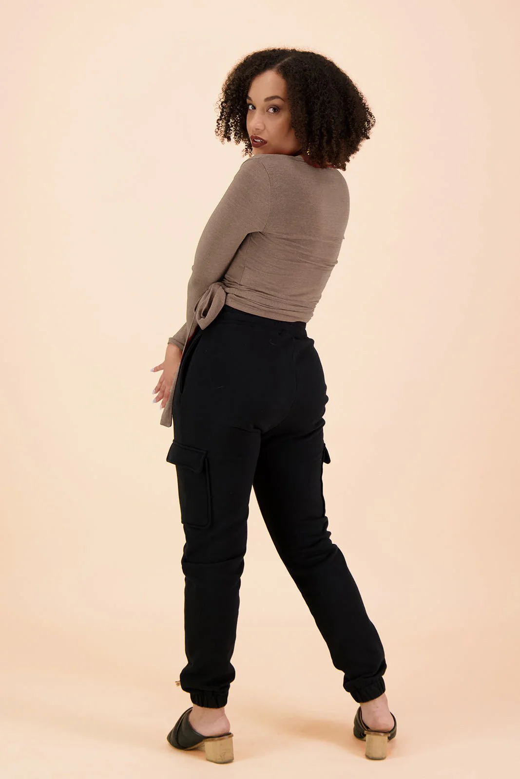 Wrap Top, Taupe - Image 7