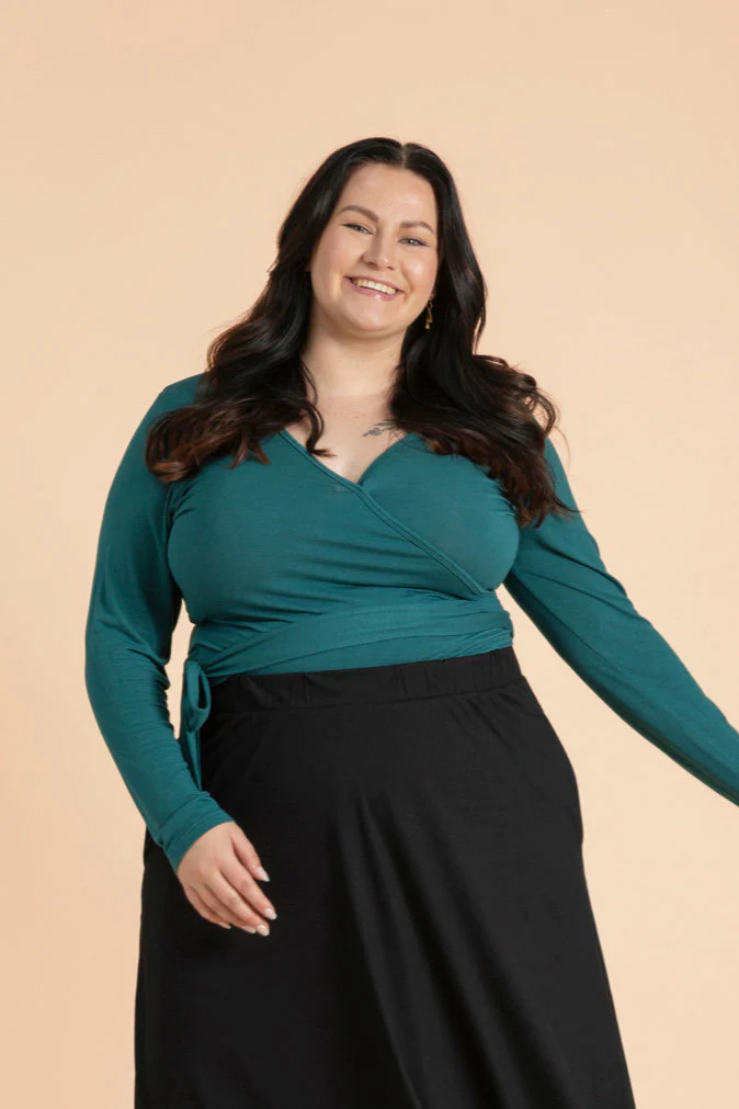 Wrap Top, Petrol - Image 7
